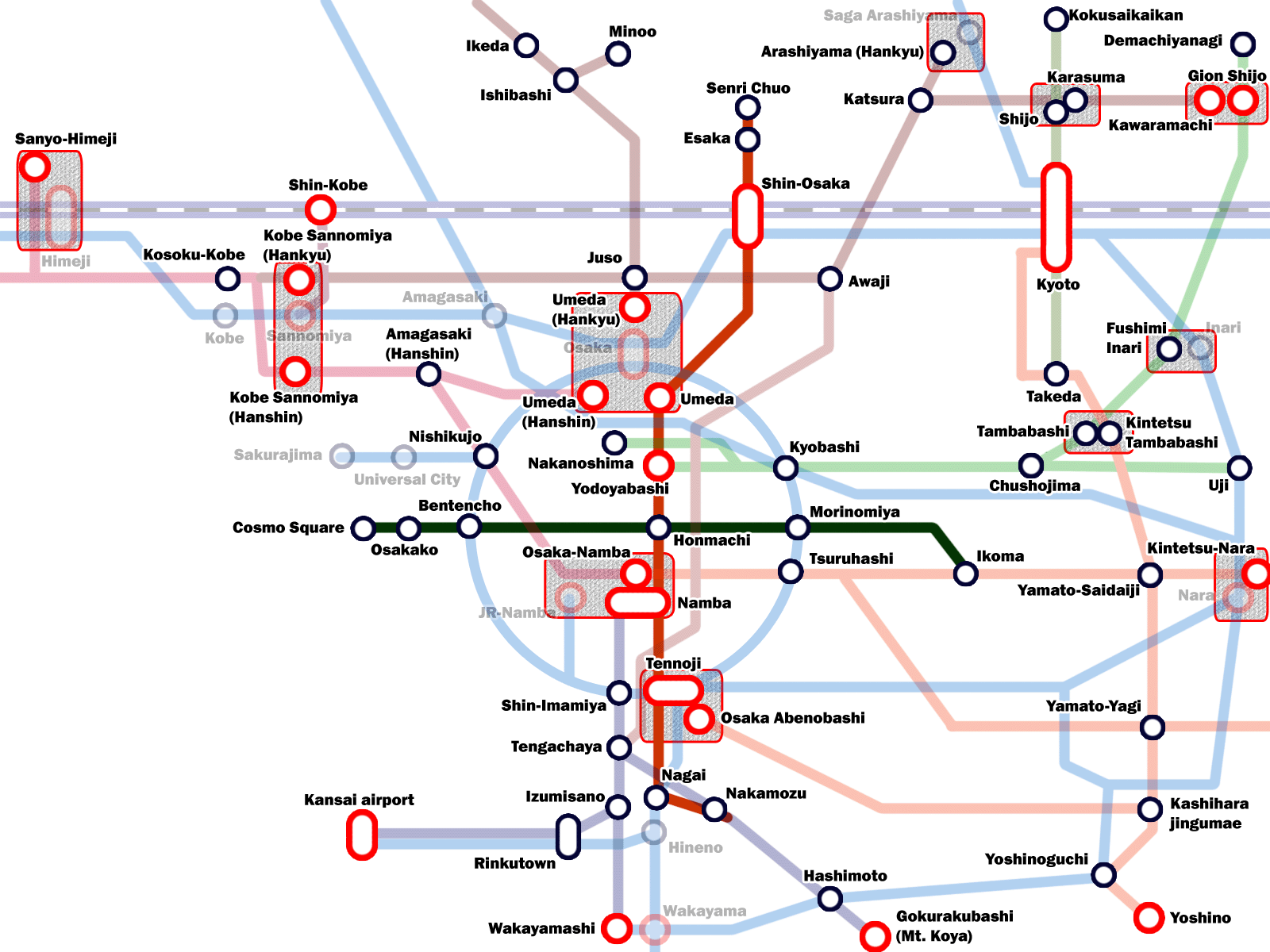 Jr Osaka Rail Map